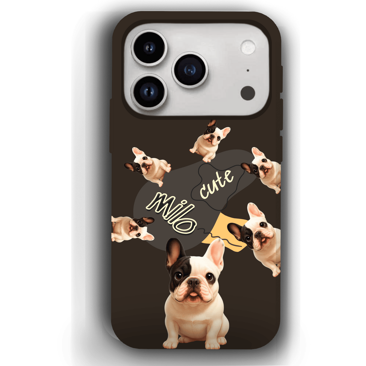 “Milo Cute” Design Custom Pet iPhone 17 Case by YingMart - Personalized Animal Portrait, Protective Cover for Pet Lovers
