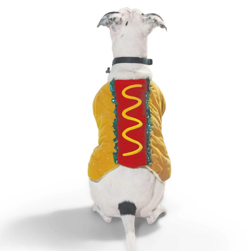 Hot Dog Pet Outfit Cats Puppies Funny Food Hamburger Theme Halloween Party Cosplay Clothes