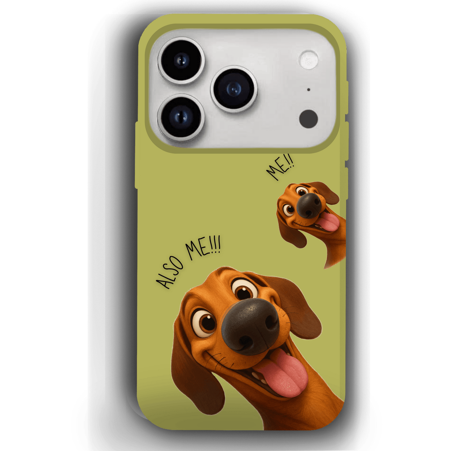 "Also Me" Design Custom Pet iPhone 17 Case – 4 Colors & 4 Patterns by YingMart, Personalized Pet Portrait Protective Cover for Dog Lovers