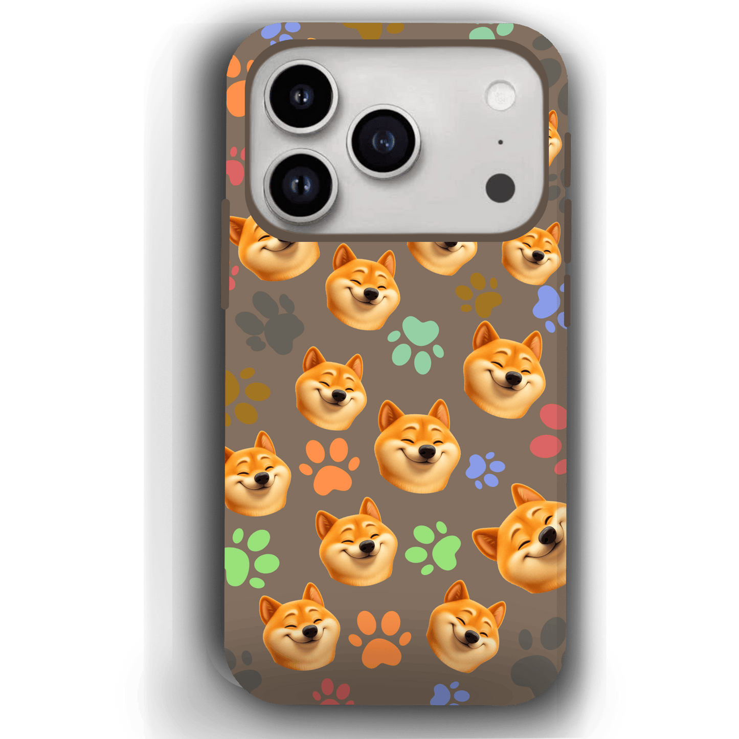 Custom Pet Phone Case for iPhone 17/ 17 Air/ 17 Pro/ 17 Pro Max by YingMart, Personalized Pet Portrait Cover with Paw, Heart, Fish & Bone Symbols