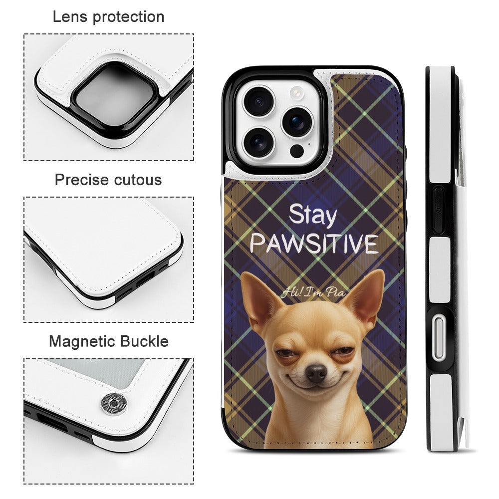 YingMart Stay PAWSITIVE Customized Pet Phone Case for Apple iPhone 16