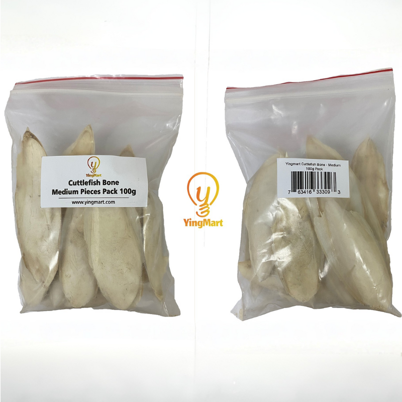 Natural Medium Ocean Cuttlefish Bone Pack 100g, Friendly Calcium Supplement For Birds | Reptiles | Tortoise | Parrot  | Parakeet | Casting Jewelry
