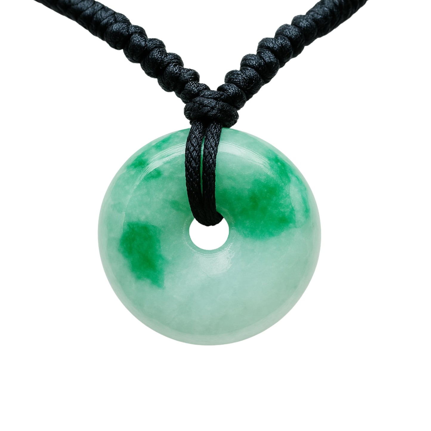 Love & Luck – Natural Heart/Donut Jade Pendant Necklace for Women – Lucky Jade Jewelry Gift for Her, Genuine Green/Purple/White Stone, Minimalist Spiritual Necklace, Real Jade Necklace for Balance, Energy & Style by YingMart