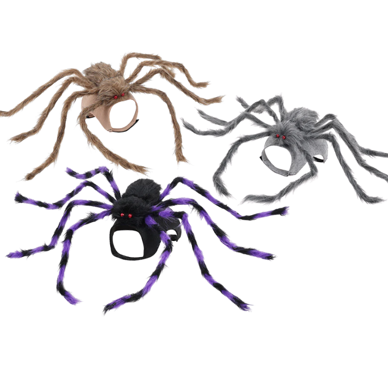 Big Spider Pet Costume for Dogs Cats Funny Halloween Cosplay Outfit Cute Pet Shirt