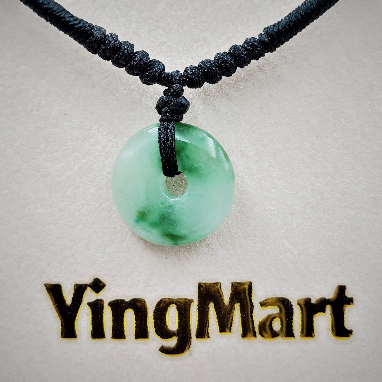 Love & Luck – Natural Heart/Donut Jade Pendant Necklace for Women – Lucky Jade Jewelry Gift for Her, Genuine Green/Purple/White Stone, Minimalist Spiritual Necklace, Real Jade Necklace for Balance, Energy & Style by YingMart