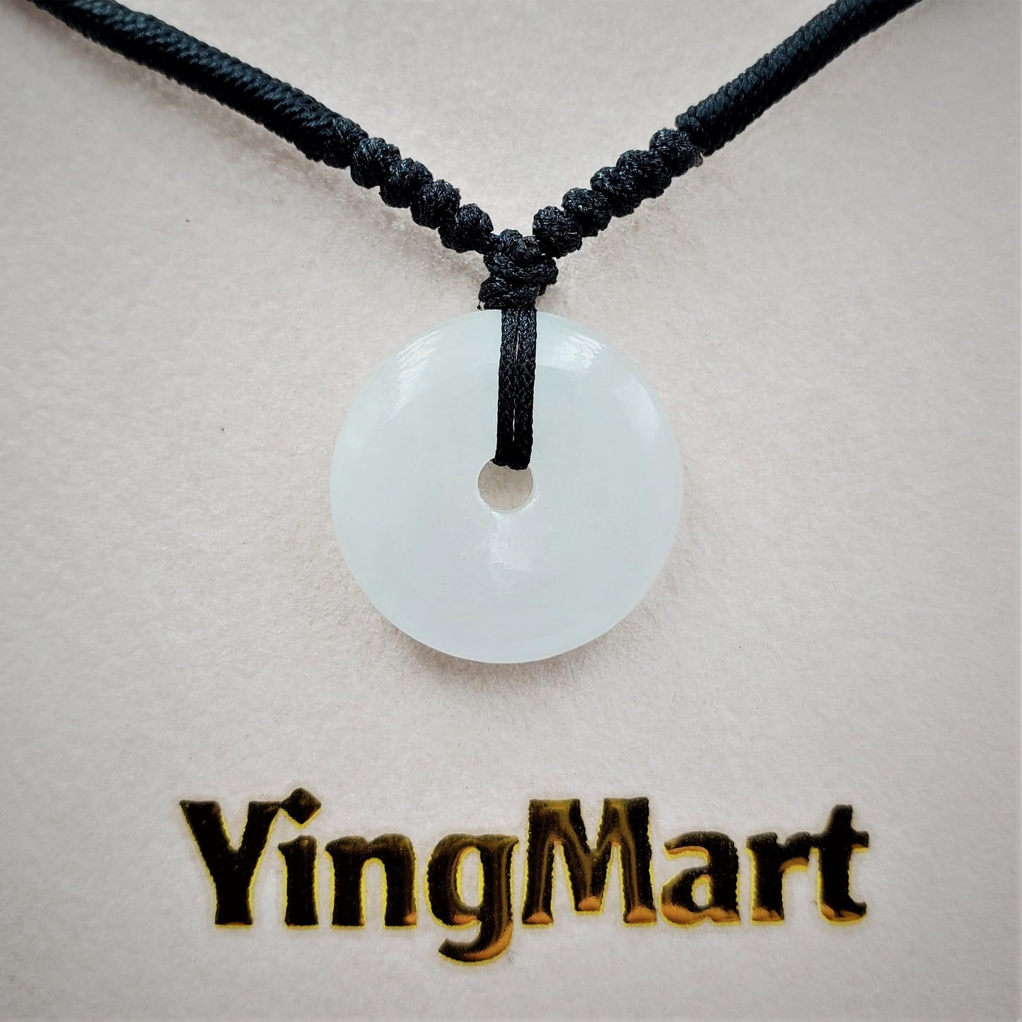 Love & Luck – Natural Heart/Donut Jade Pendant Necklace for Women – Lucky Jade Jewelry Gift for Her, Genuine Green/Purple/White Stone, Minimalist Spiritual Necklace, Real Jade Necklace for Balance, Energy & Style by YingMart