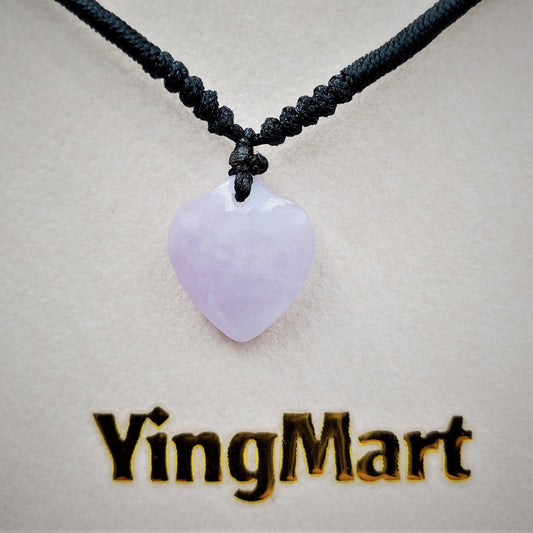 Love & Luck – Natural Heart/Donut Jade Pendant Necklace for Women – Lucky Jade Jewelry Gift for Her, Genuine Green/Purple/White Stone, Minimalist Spiritual Necklace, Real Jade Necklace for Balance, Energy & Style by YingMart