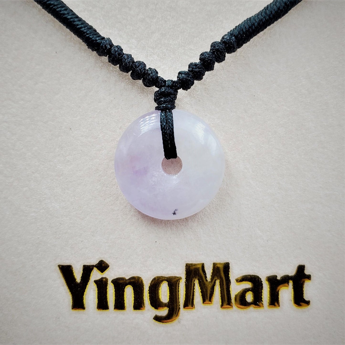 Love & Luck – Natural Heart/Donut Jade Pendant Necklace for Women – Lucky Jade Jewelry Gift for Her, Genuine Green/Purple/White Stone, Minimalist Spiritual Necklace, Real Jade Necklace for Balance, Energy & Style by YingMart