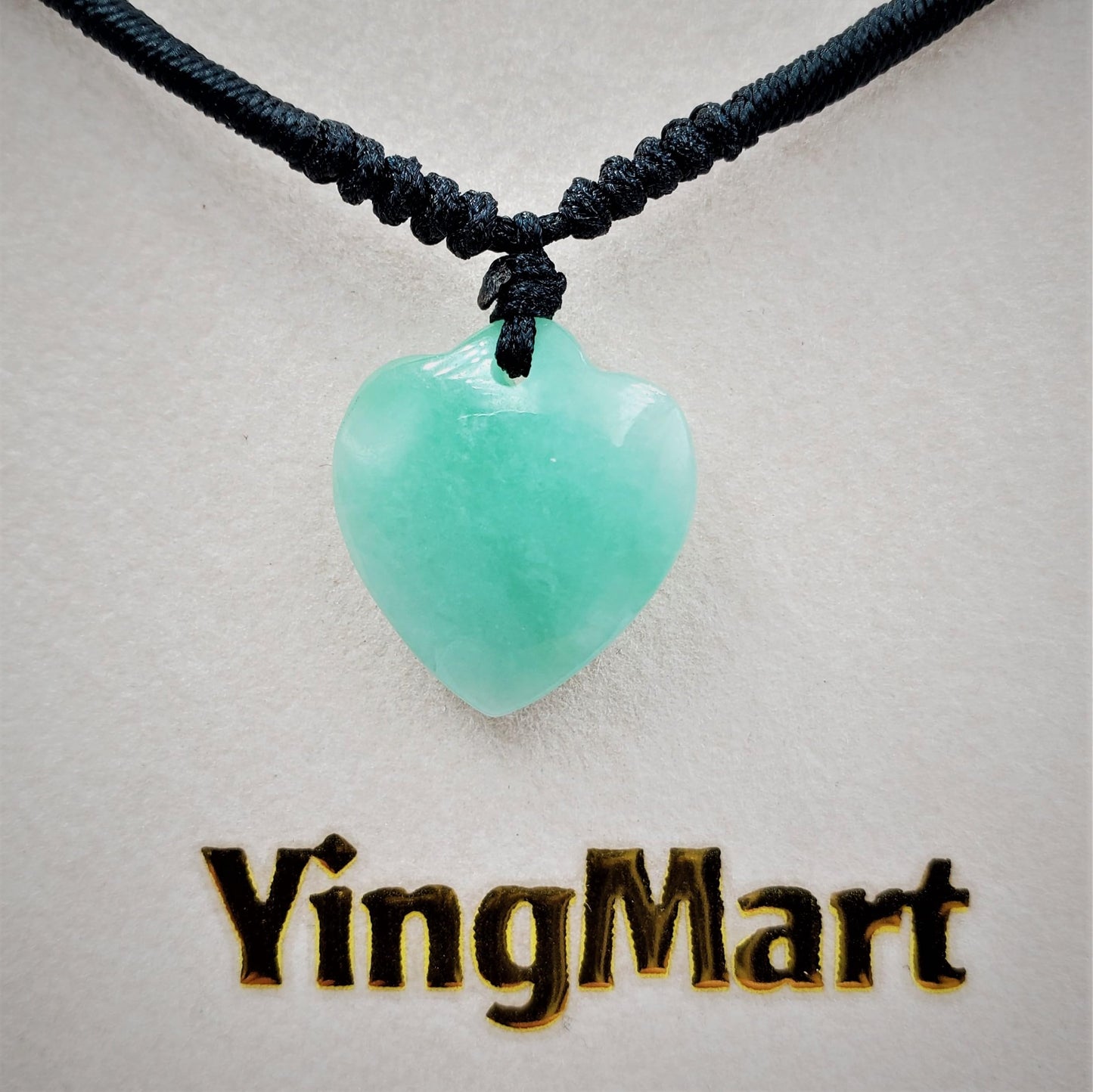 Love & Luck – Natural Heart/Donut Jade Pendant Necklace for Women – Lucky Jade Jewelry Gift for Her, Genuine Green/Purple/White Stone, Minimalist Spiritual Necklace, Real Jade Necklace for Balance, Energy & Style by YingMart