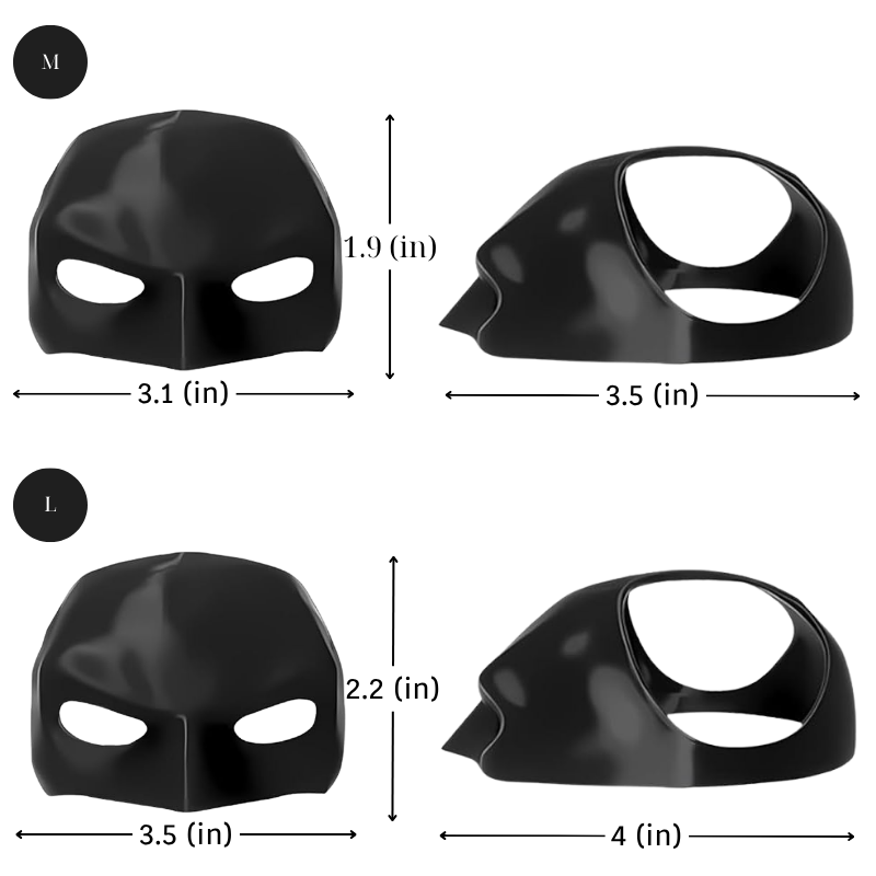 Pet Cat Dog Mask Half-Face Black Bat Handmade Adjustable Funny Halloween Cosplay Outfit Costume