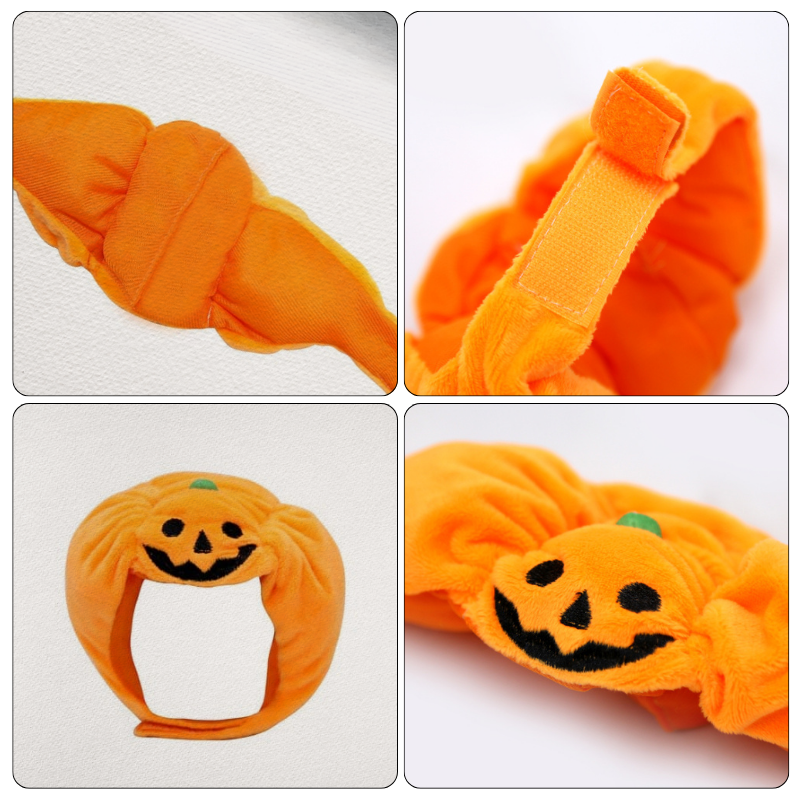 Pet Cat Dog Pumpkin Hat Halloween Ghost Festival Decoration Headwear Supplies Costume