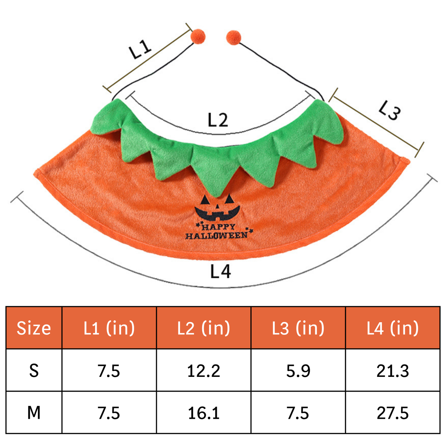 Cloak for Cats & Dogs Double-Sided Embroidered Halloween Cosplay Party pet costume