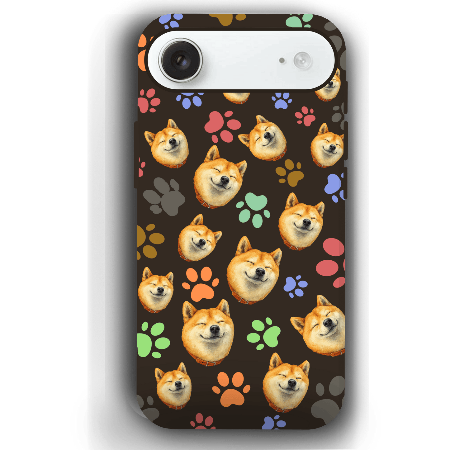 Custom Pet Phone Case for iPhone 17/ 17 Air/ 17 Pro/ 17 Pro Max by YingMart, Personalized Pet Portrait Cover with Paw, Heart, Fish & Bone Symbols
