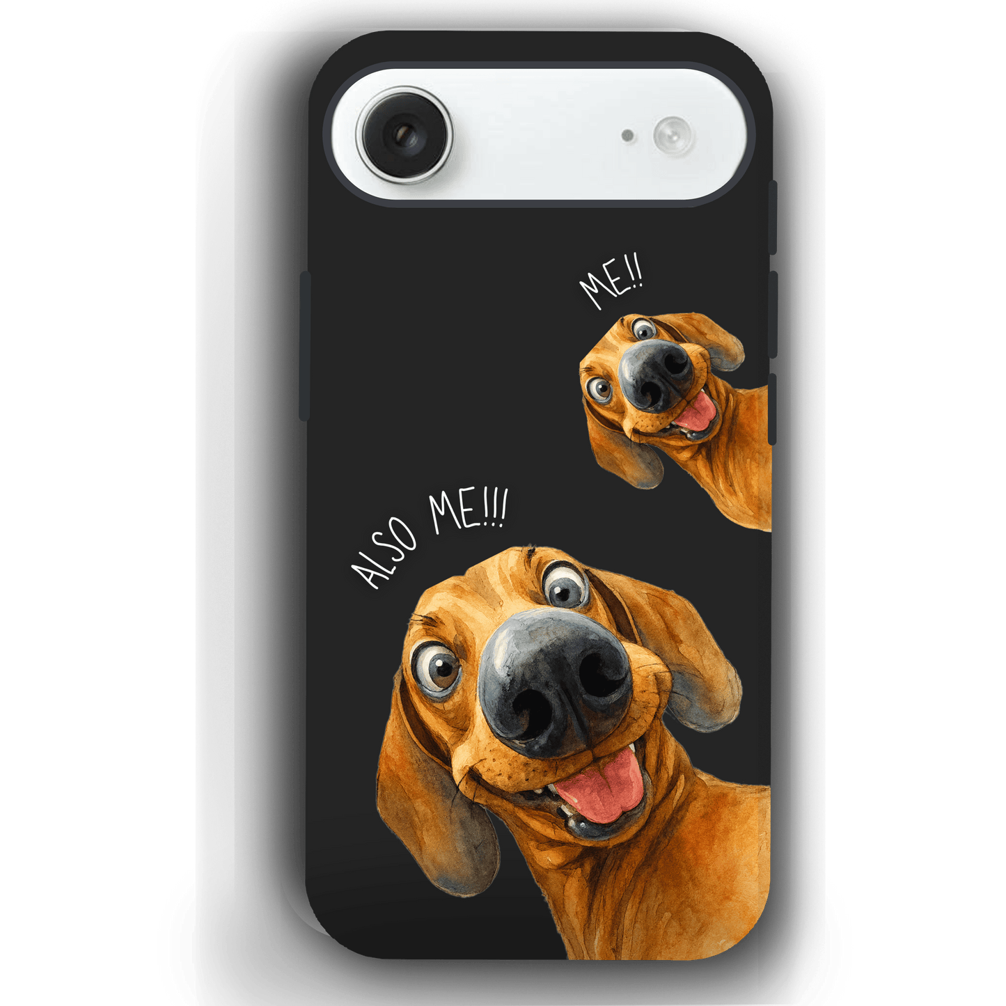 "Also Me" Design Custom Pet iPhone 17 Case – 4 Colors & 4 Patterns by YingMart, Personalized Pet Portrait Protective Cover for Dog Lovers