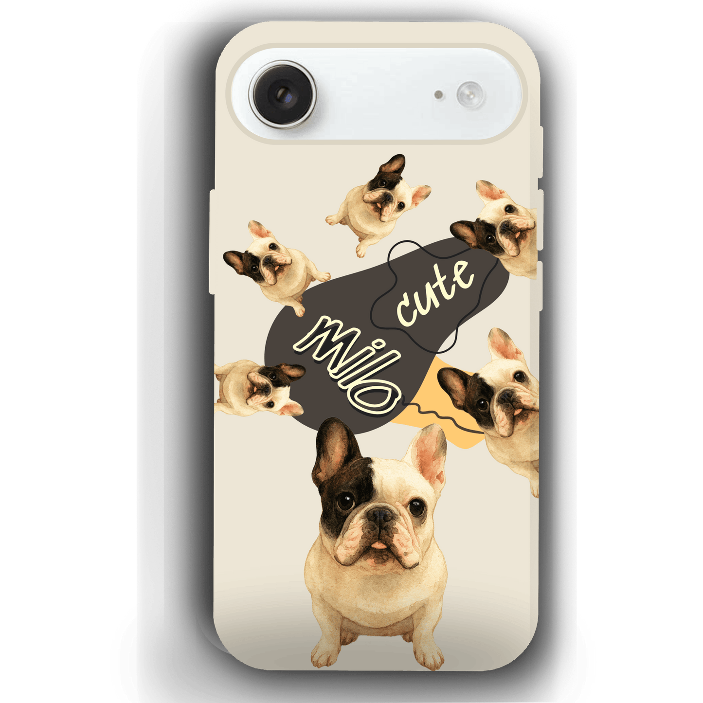 “Milo Cute” Design Custom Pet iPhone 17 Case by YingMart - Personalized Animal Portrait, Protective Cover for Pet Lovers