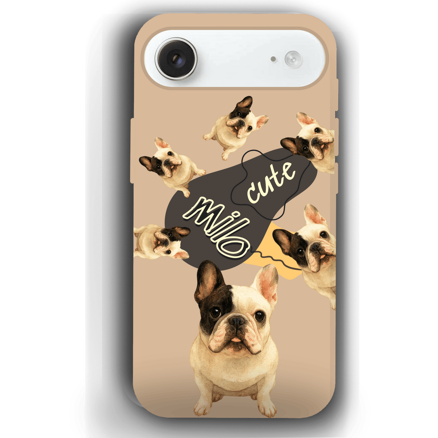 “Milo Cute” Design Custom Pet iPhone 17 Case by YingMart - Personalized Animal Portrait, Protective Cover for Pet Lovers