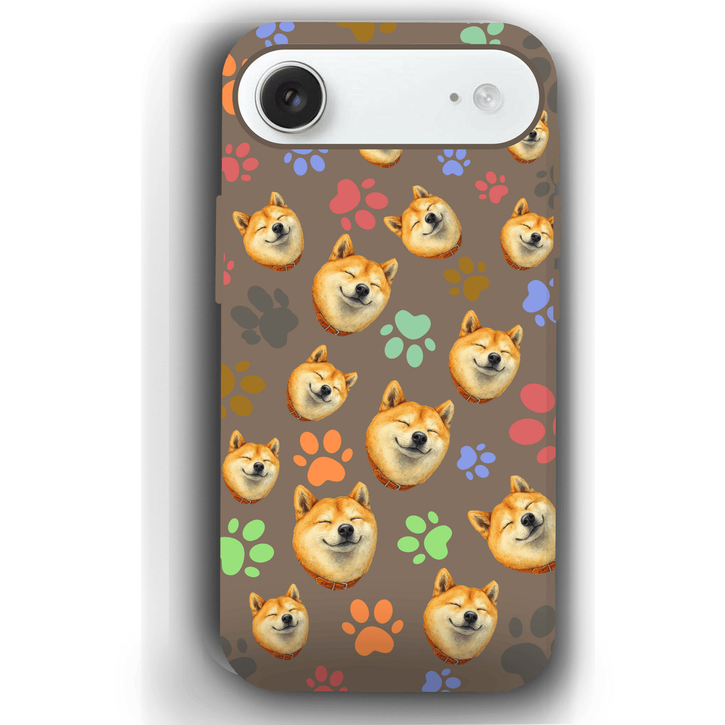 Custom Pet Phone Case for iPhone 17/ 17 Air/ 17 Pro/ 17 Pro Max by YingMart, Personalized Pet Portrait Cover with Paw, Heart, Fish & Bone Symbols