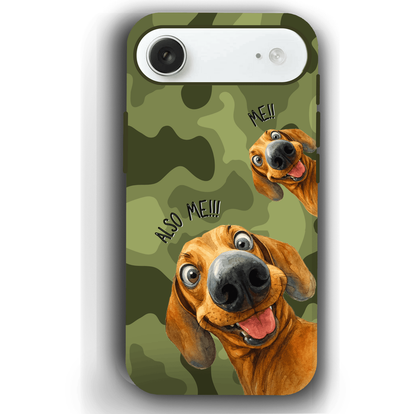 "Also Me" Design Custom Pet iPhone 17 Case – 4 Colors & 4 Patterns by YingMart, Personalized Pet Portrait Protective Cover for Dog Lovers