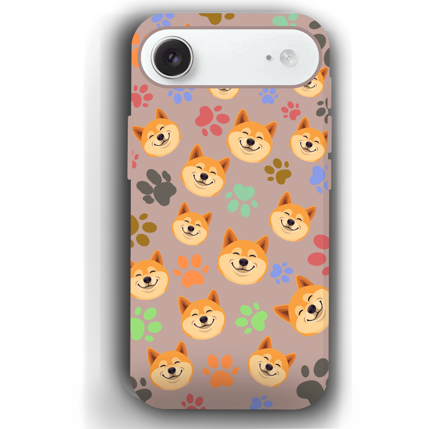 Custom Pet Phone Case for iPhone 17/ 17 Air/ 17 Pro/ 17 Pro Max by YingMart, Personalized Pet Portrait Cover with Paw, Heart, Fish & Bone Symbols