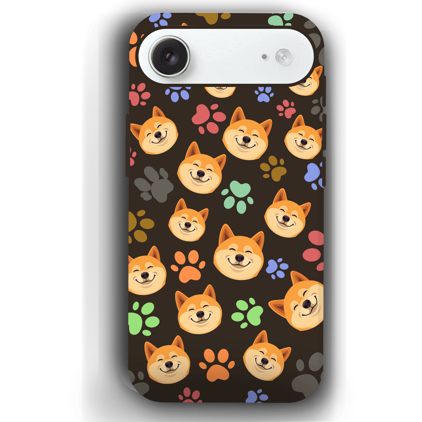 Custom Pet Phone Case for iPhone 17/ 17 Air/ 17 Pro/ 17 Pro Max by YingMart, Personalized Pet Portrait Cover with Paw, Heart, Fish & Bone Symbols