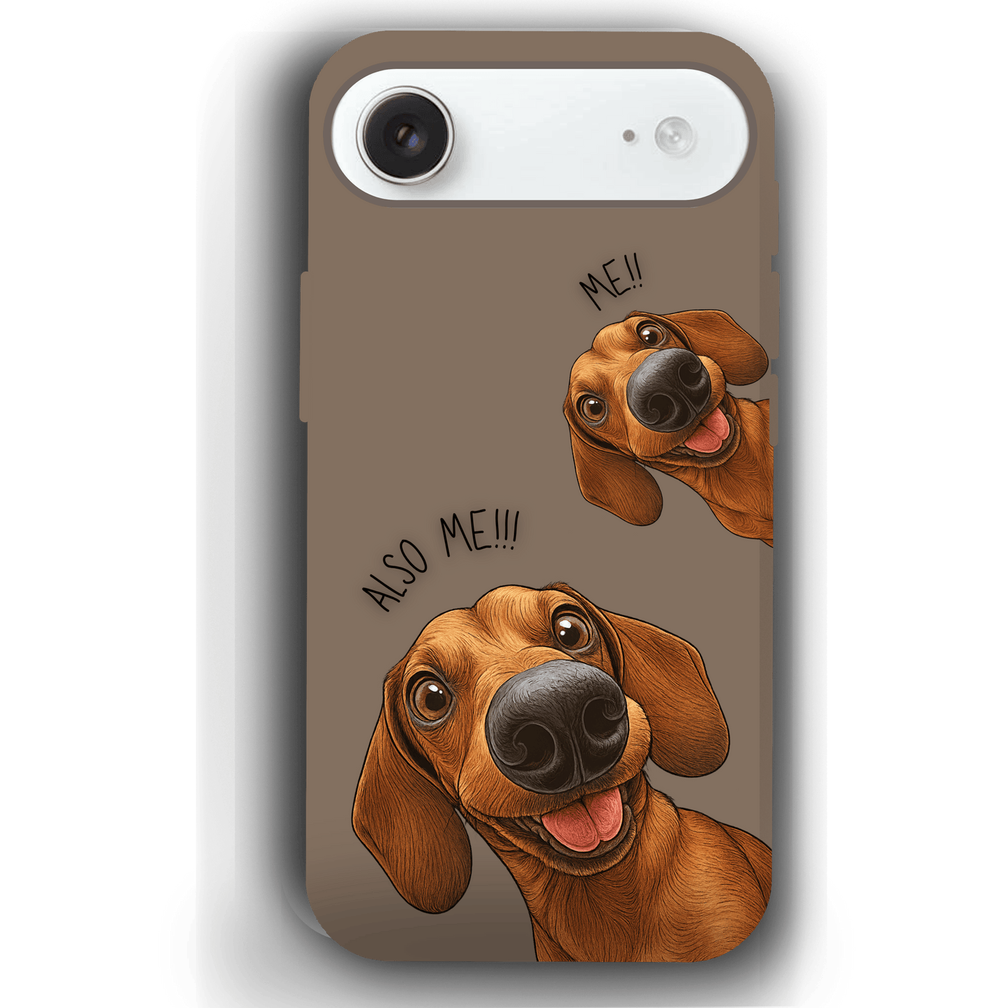 "Also Me" Design Custom Pet iPhone 17 Case – 4 Colors & 4 Patterns by YingMart, Personalized Pet Portrait Protective Cover for Dog Lovers