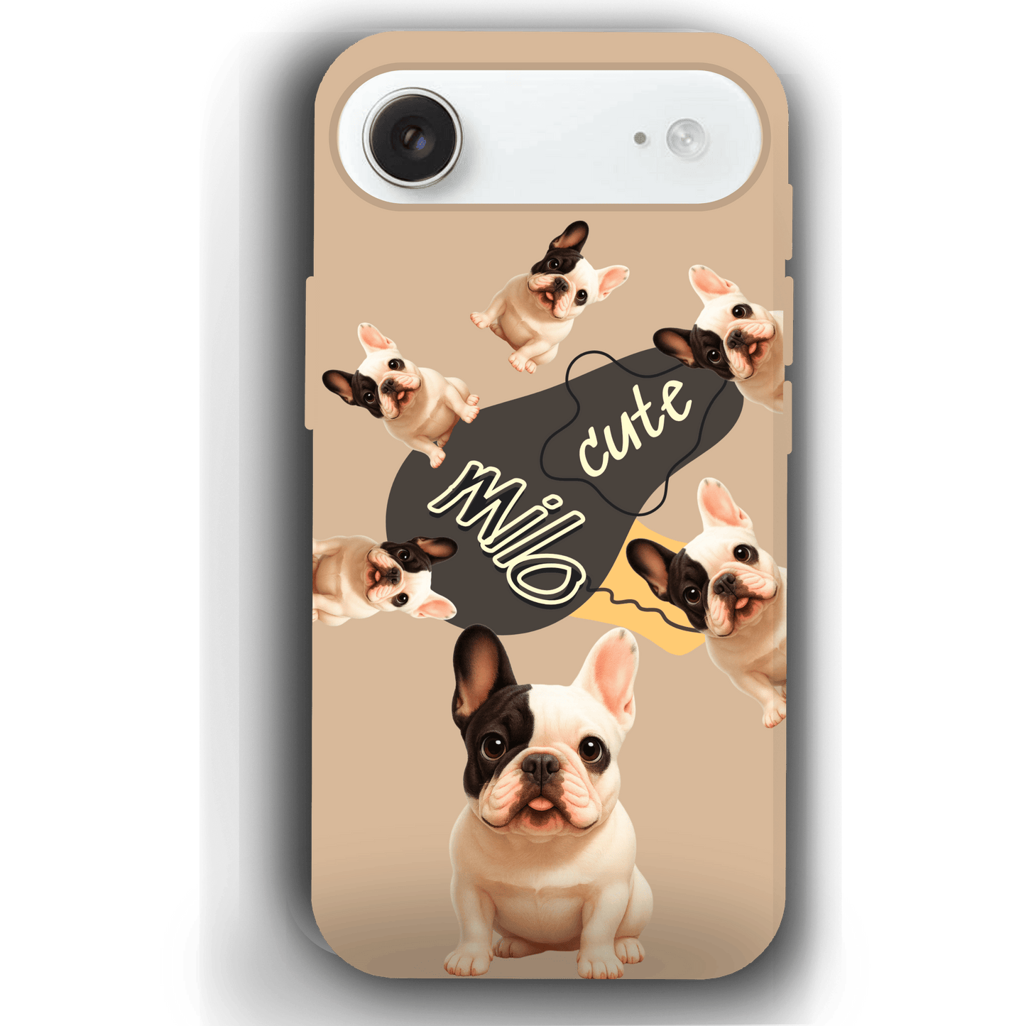 “Milo Cute” Design Custom Pet iPhone 17 Case by YingMart - Personalized Animal Portrait, Protective Cover for Pet Lovers