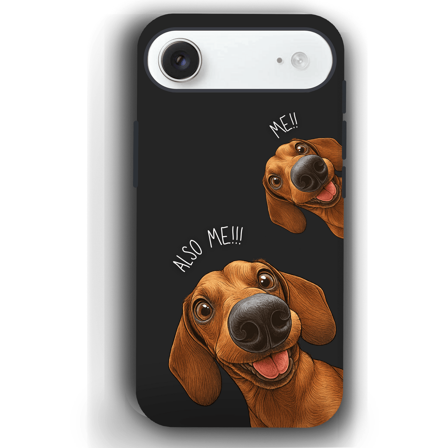 "Also Me" Design Custom Pet iPhone 17 Case – 4 Colors & 4 Patterns by YingMart, Personalized Pet Portrait Protective Cover for Dog Lovers
