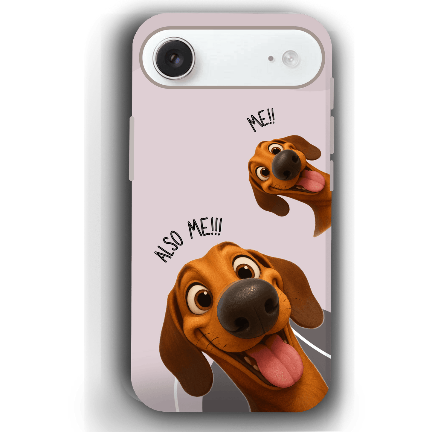 "Also Me" Design Custom Pet iPhone 17 Case – 4 Colors & 4 Patterns by YingMart, Personalized Pet Portrait Protective Cover for Dog Lovers