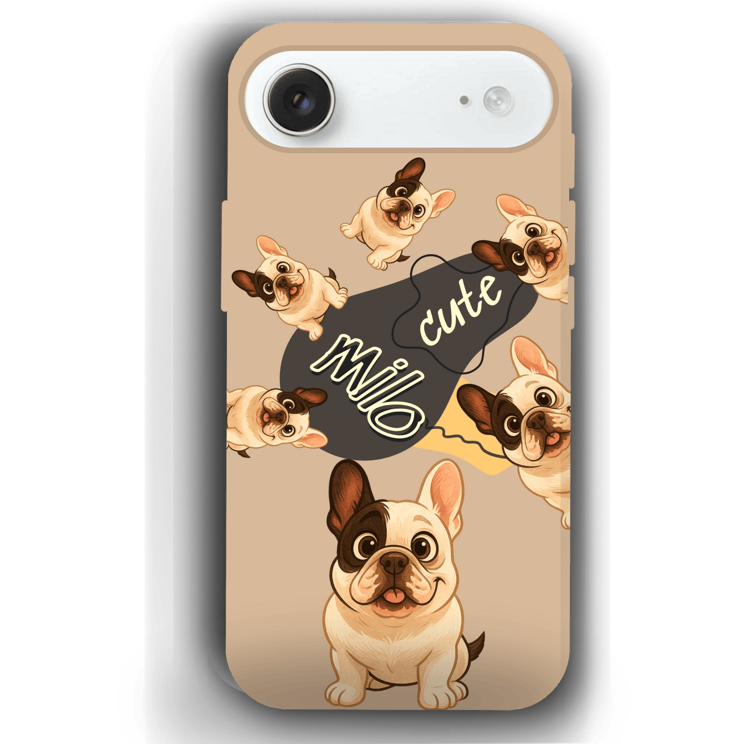 “Milo Cute” Design Custom Pet iPhone 17 Case by YingMart - Personalized Animal Portrait, Protective Cover for Pet Lovers
