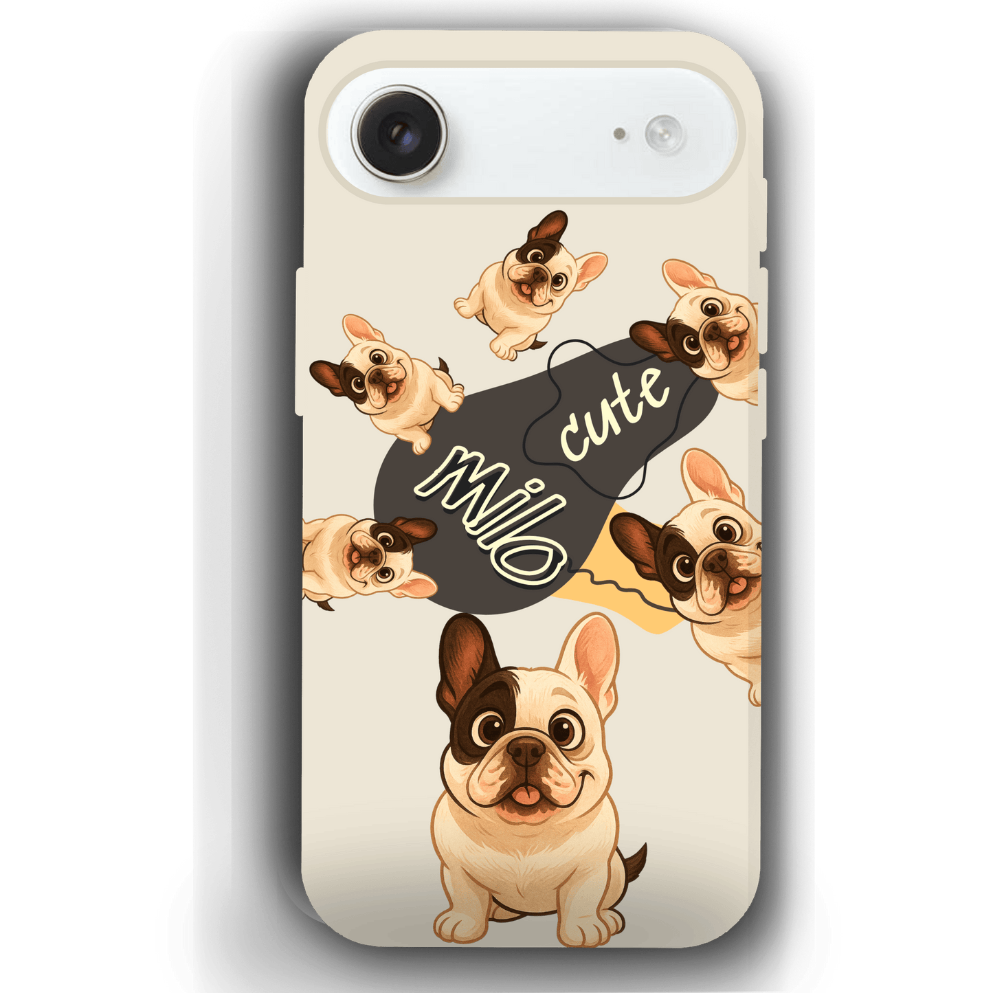 “Milo Cute” Design Custom Pet iPhone 17 Case by YingMart - Personalized Animal Portrait, Protective Cover for Pet Lovers