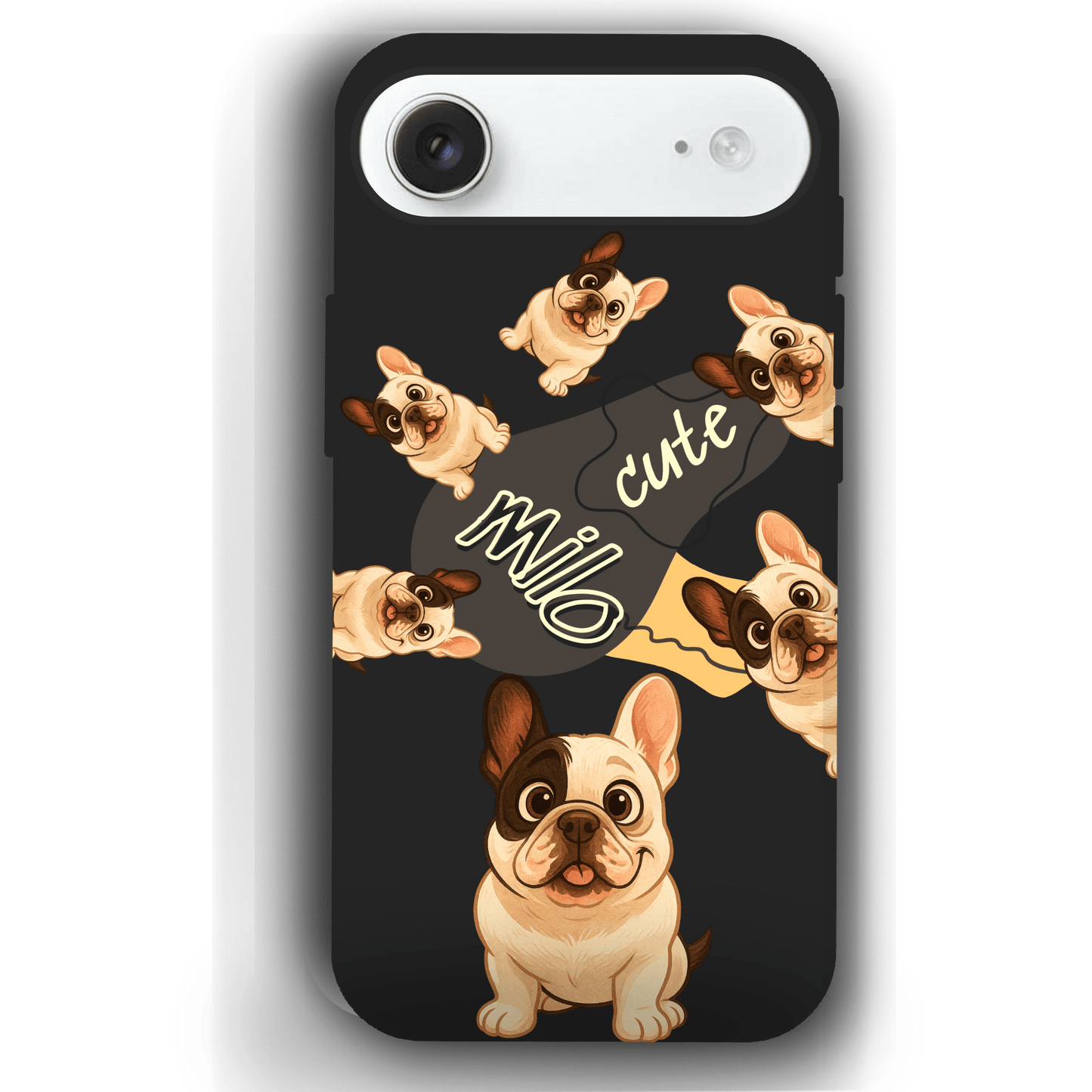 “Milo Cute” Design Custom Pet iPhone 17 Case by YingMart - Personalized Animal Portrait, Protective Cover for Pet Lovers