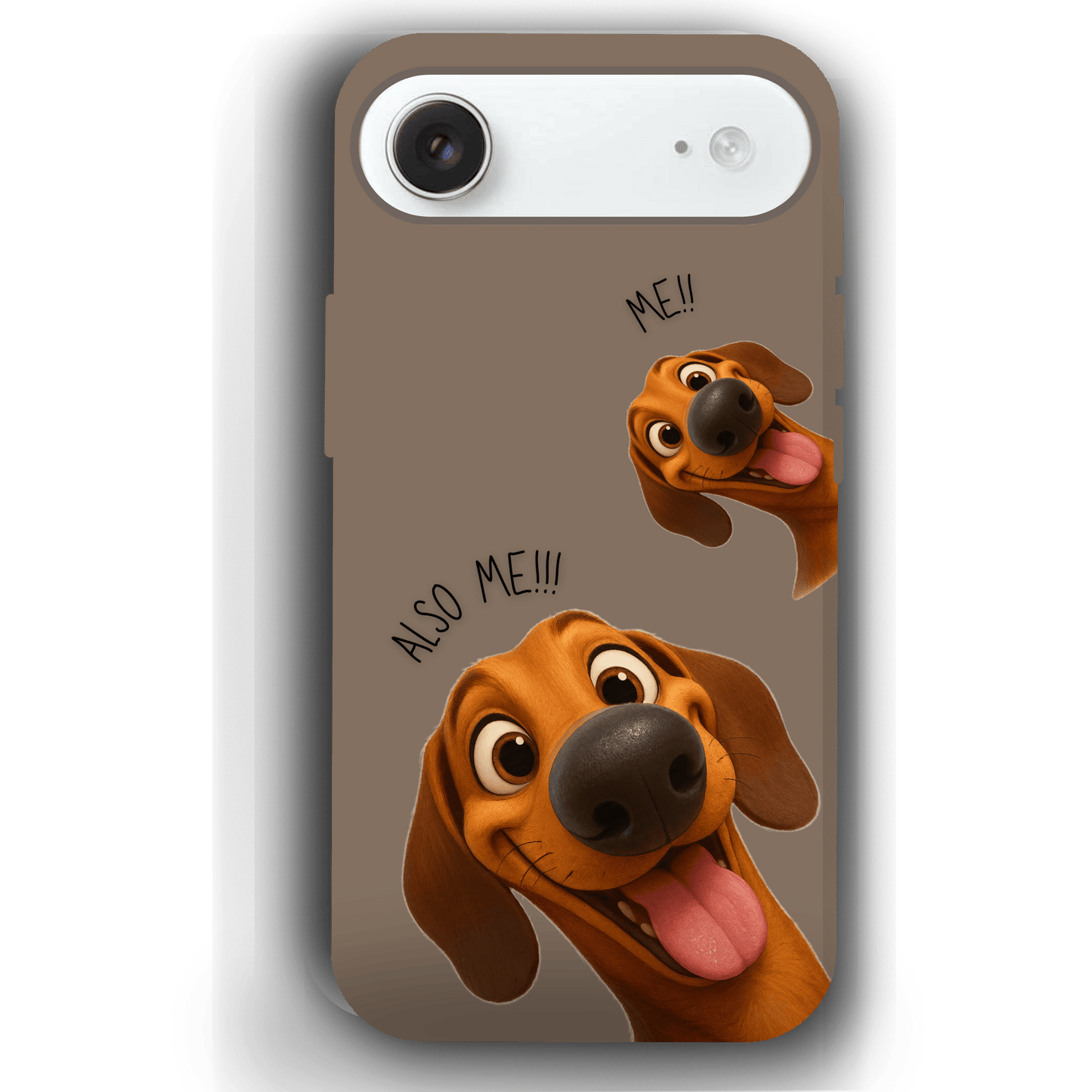 "Also Me" Design Custom Pet iPhone 17 Case – 4 Colors & 4 Patterns by YingMart, Personalized Pet Portrait Protective Cover for Dog Lovers
