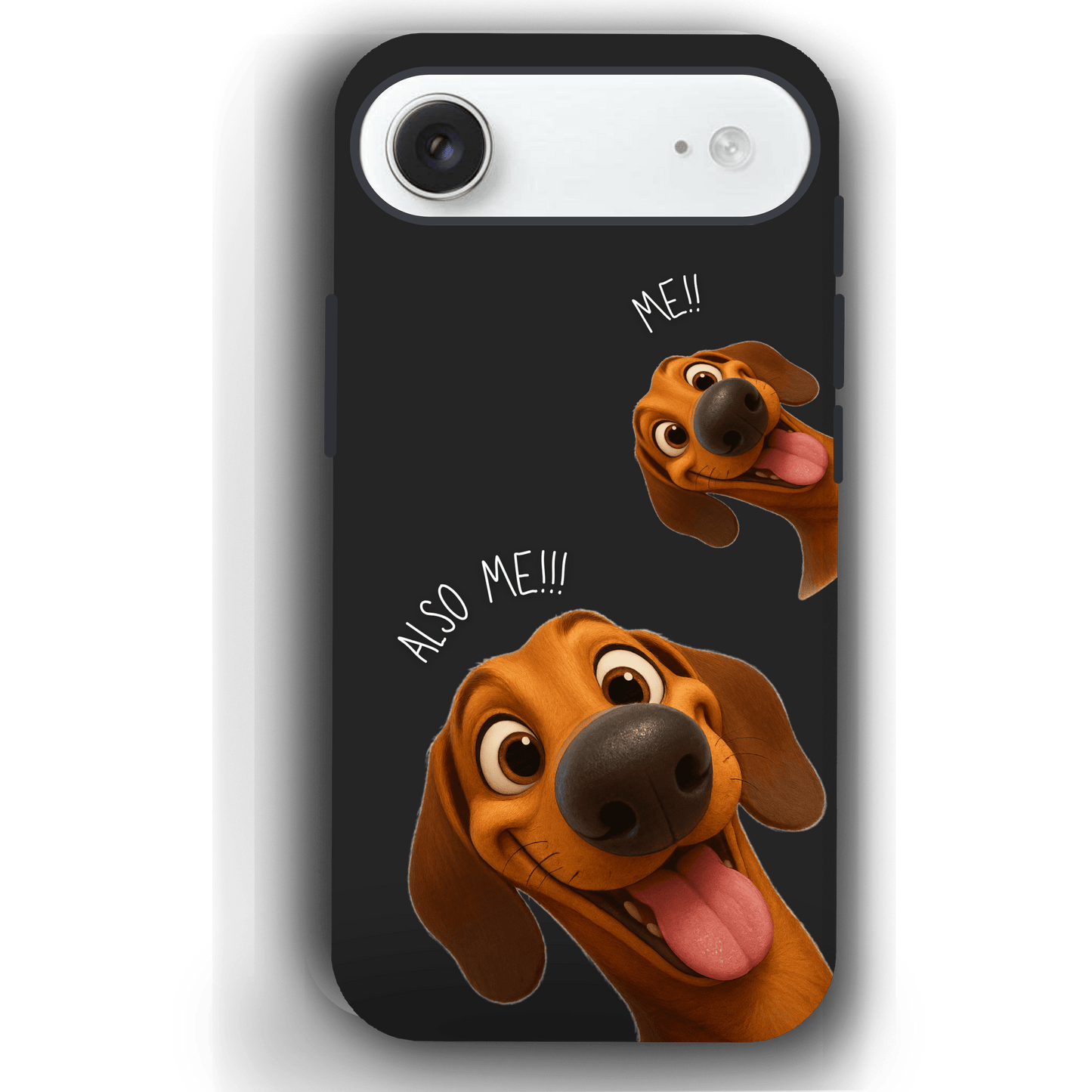 "Also Me" Design Custom Pet iPhone 17 Case – 4 Colors & 4 Patterns by YingMart, Personalized Pet Portrait Protective Cover for Dog Lovers