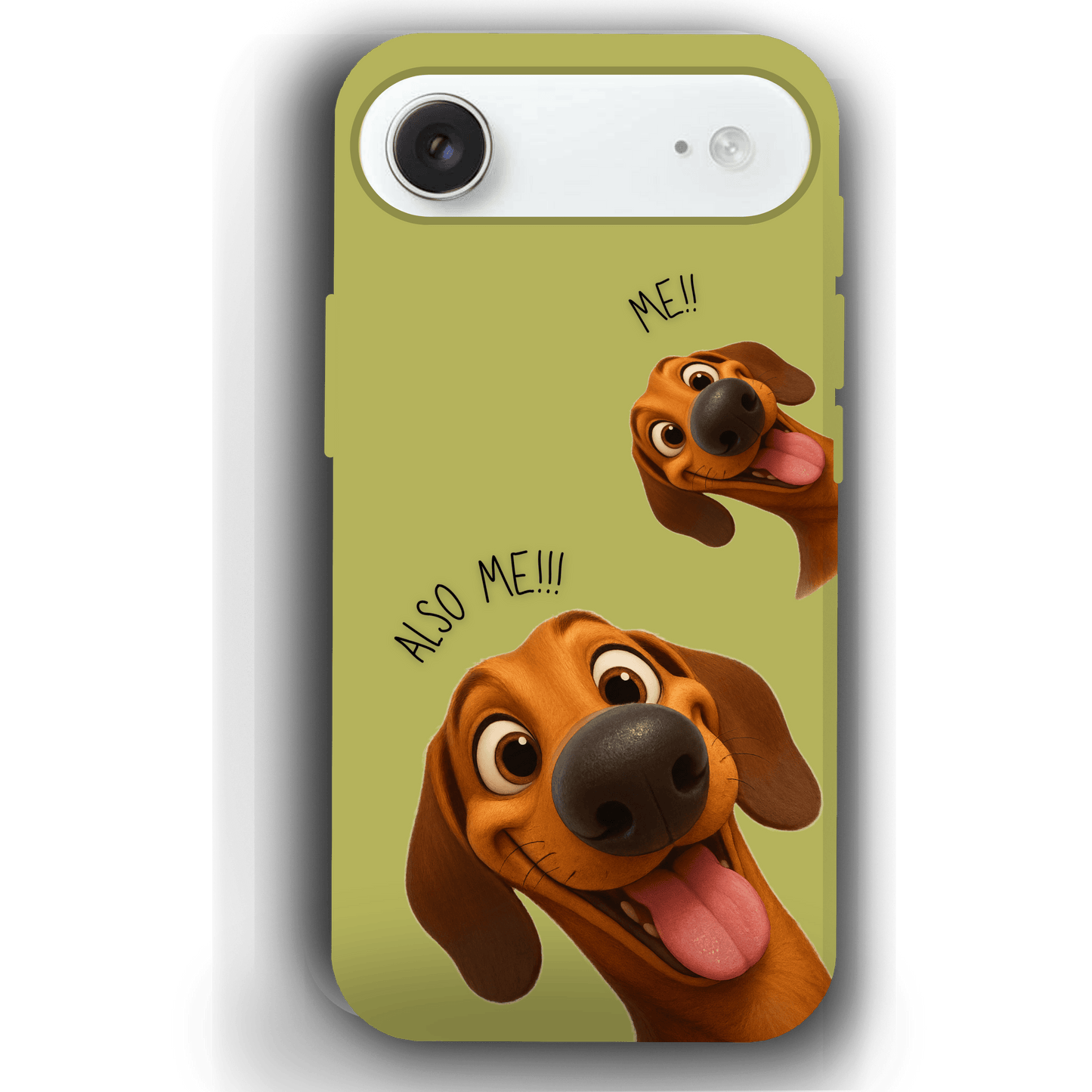 "Also Me" Design Custom Pet iPhone 17 Case – 4 Colors & 4 Patterns by YingMart, Personalized Pet Portrait Protective Cover for Dog Lovers