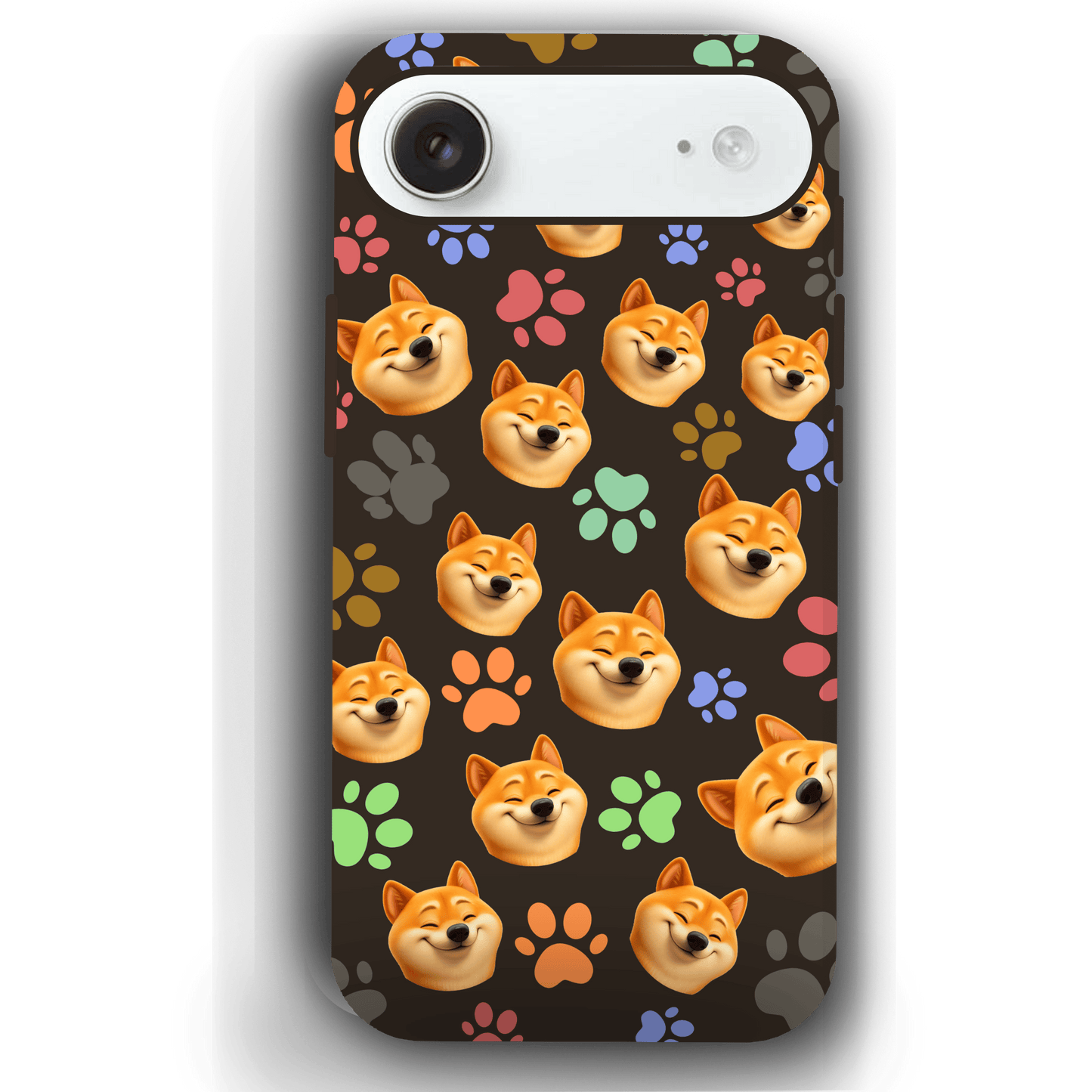 Custom Pet Phone Case for iPhone 17/ 17 Air/ 17 Pro/ 17 Pro Max by YingMart, Personalized Pet Portrait Cover with Paw, Heart, Fish & Bone Symbols