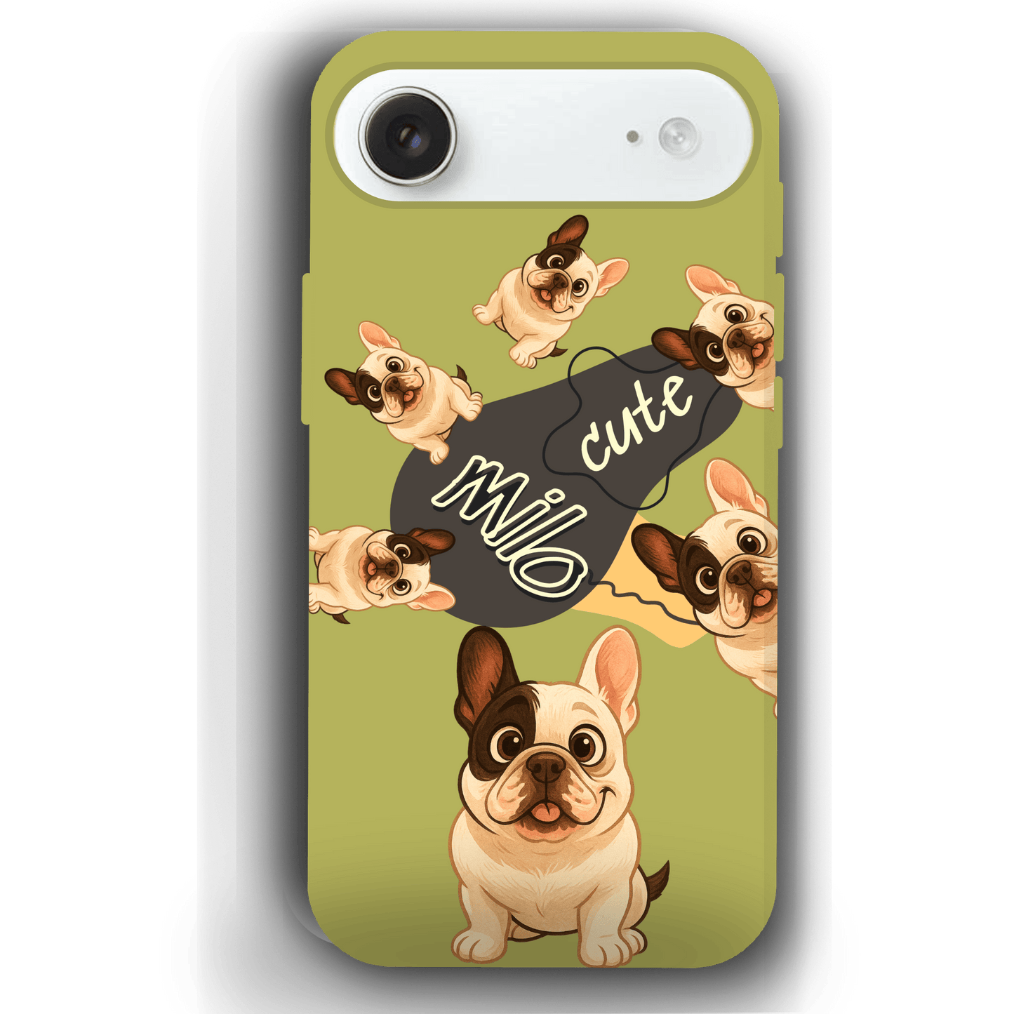 “Milo Cute” Design Custom Pet iPhone 17 Case by YingMart - Personalized Animal Portrait, Protective Cover for Pet Lovers