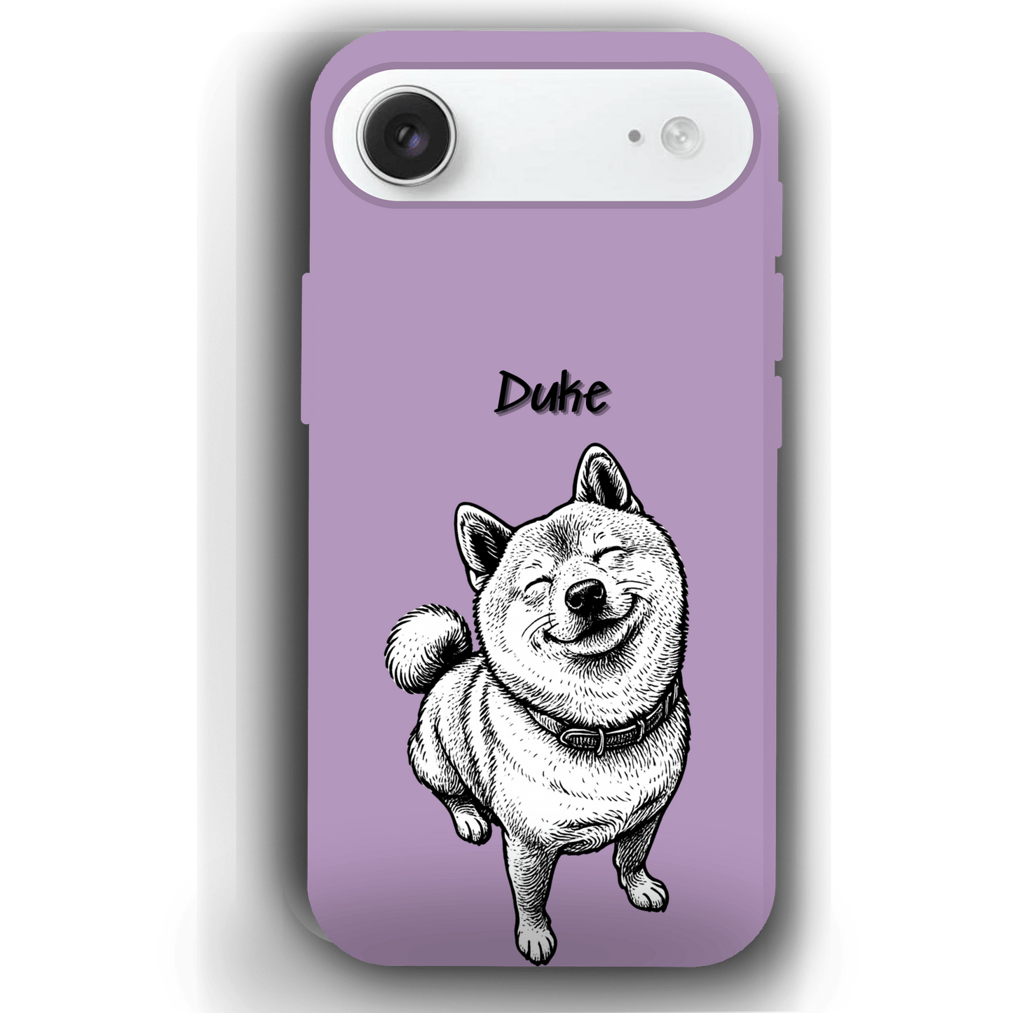 Custom Black & White Pet Phone Case for iPhone 17 by YingMart – Custom Photo Personalized Pet Line Art Design with Pet Name