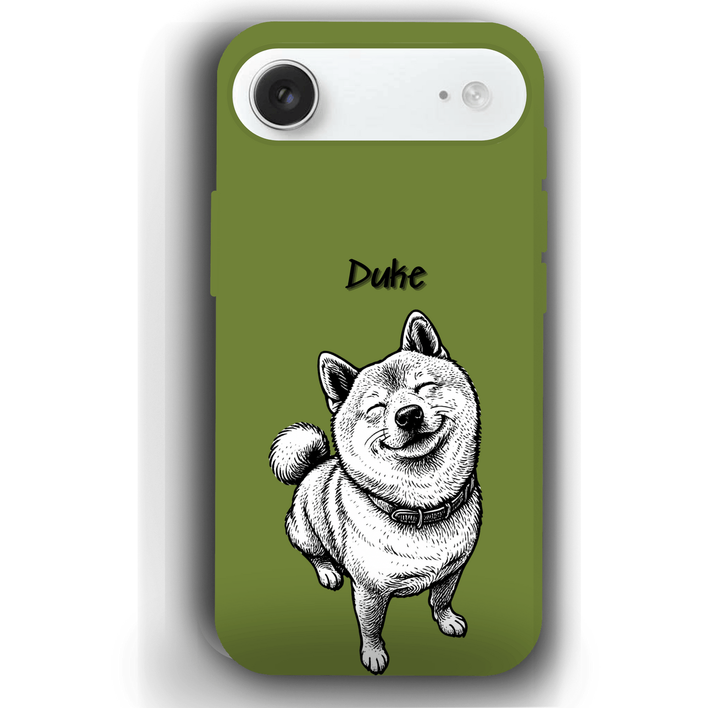 Custom Black & White Pet Phone Case for iPhone 17 by YingMart – Custom Photo Personalized Pet Line Art Design with Pet Name