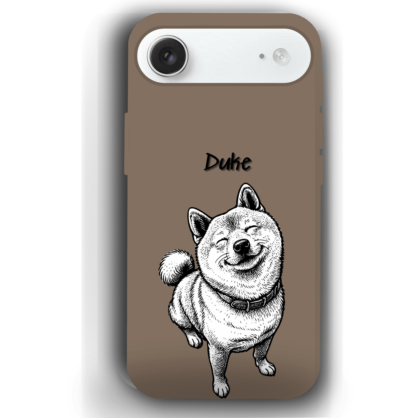 Custom Black & White Pet Phone Case for iPhone 17 by YingMart – Custom Photo Personalized Pet Line Art Design with Pet Name