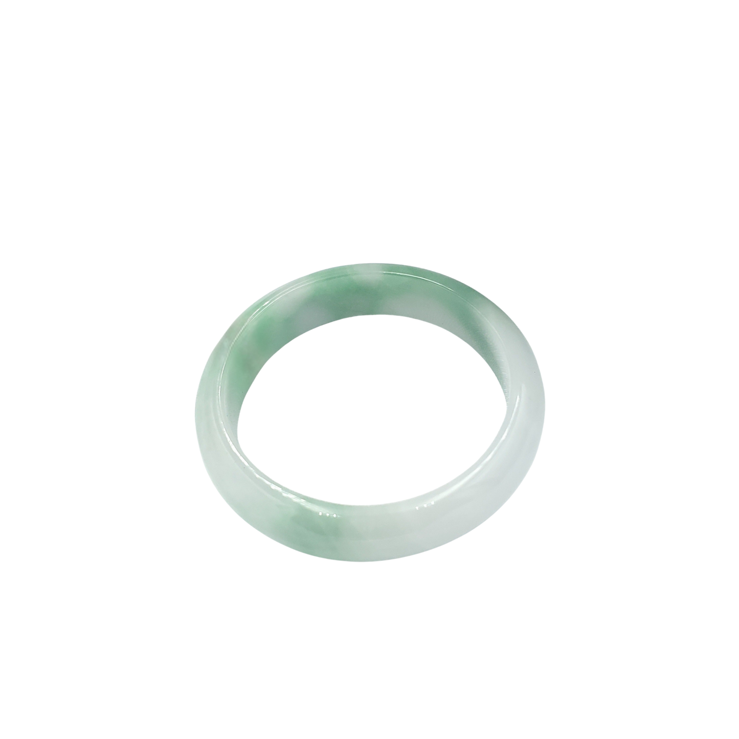 High Quality 48–72mm Jadeite Jade White Green YingMart Bangle Gift for Her Sister Mom Mens Grandma Feng Shui Personalized