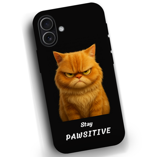 Stay Pawsitive Custom Pet Phone Case for iPhone 17 by YingMart – Personalized Animal Portrait, Protective Cover, for Pet Lovers.