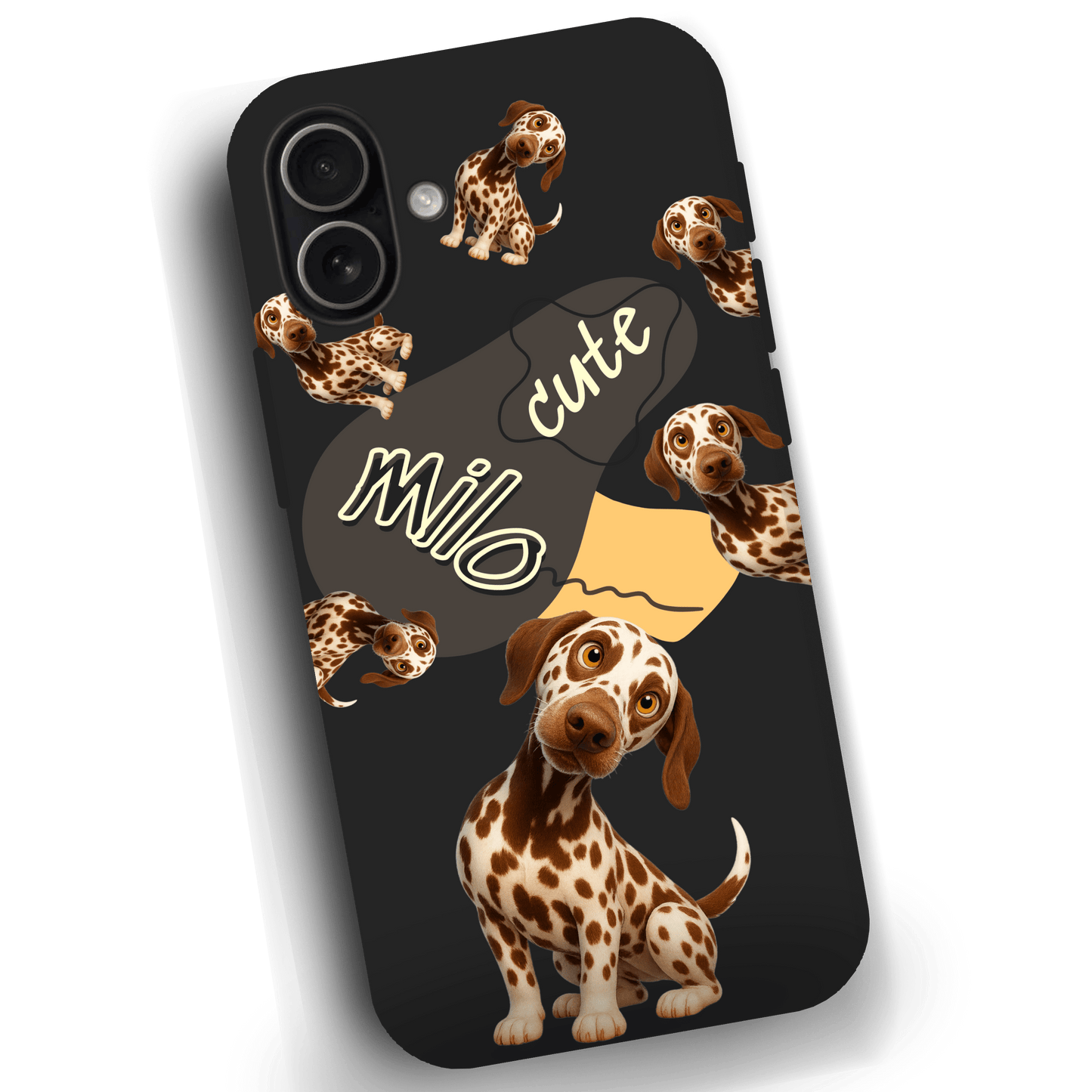 “Milo Cute” Design Custom Pet iPhone 17 Case by YingMart - Personalized Animal Portrait, Protective Cover for Pet Lovers