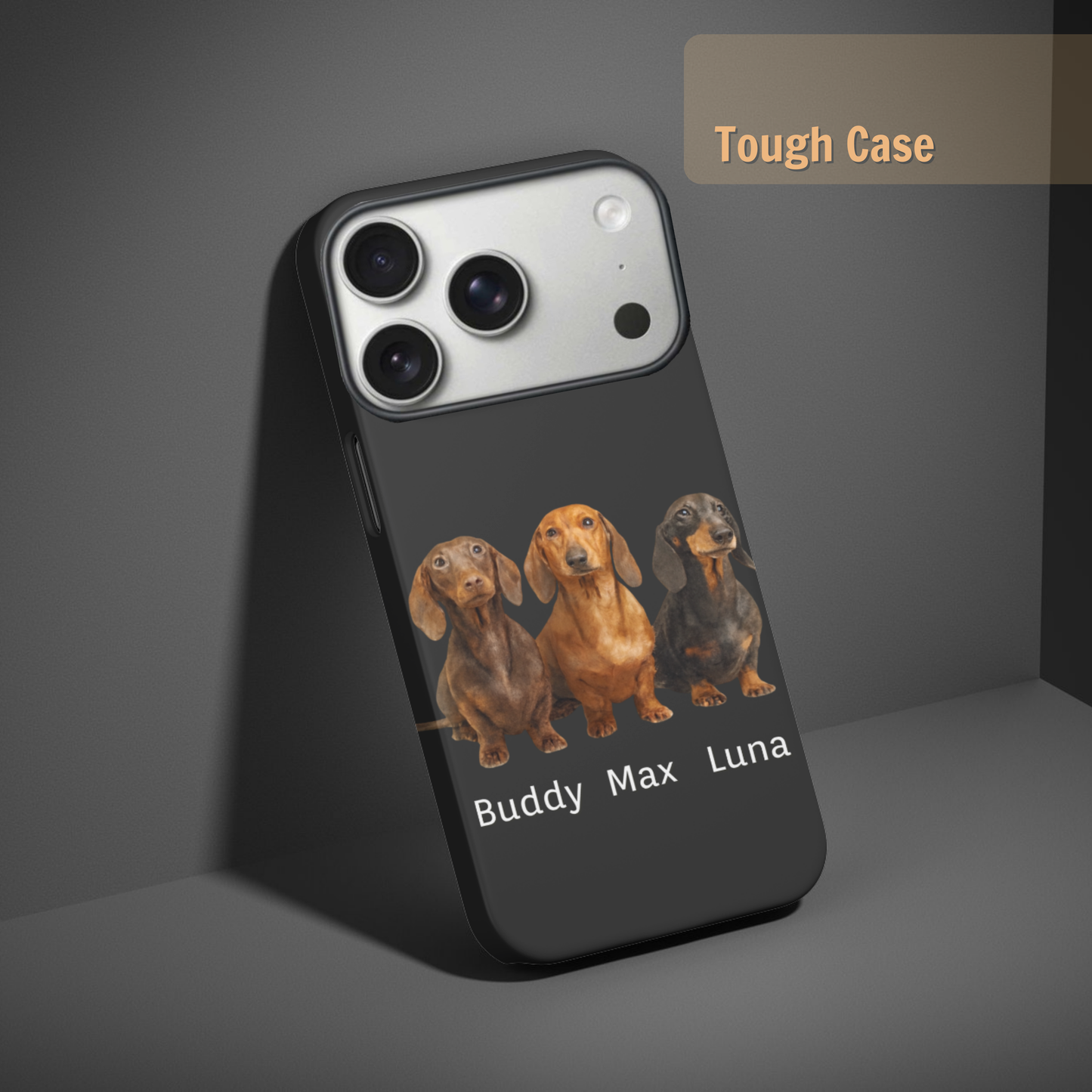 Custom Pet Phone Case for iPhone 17 by YingMart – Personalized Photo Cover with Pet Image & Name, Protective Case for Pet Lovers