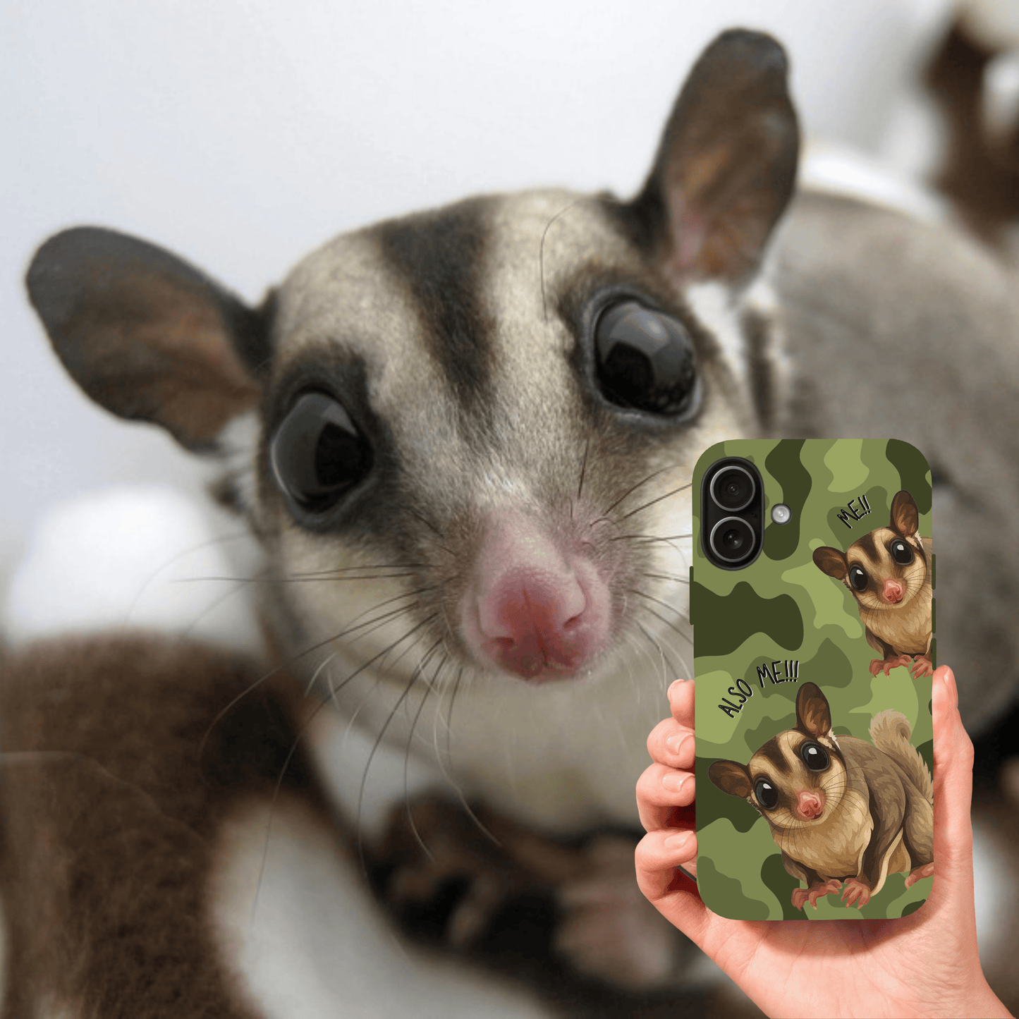 "Also Me" Design Custom Pet iPhone 17 Case – 4 Colors & 4 Patterns by YingMart, Personalized Pet Portrait Protective Cover for Dog Lovers