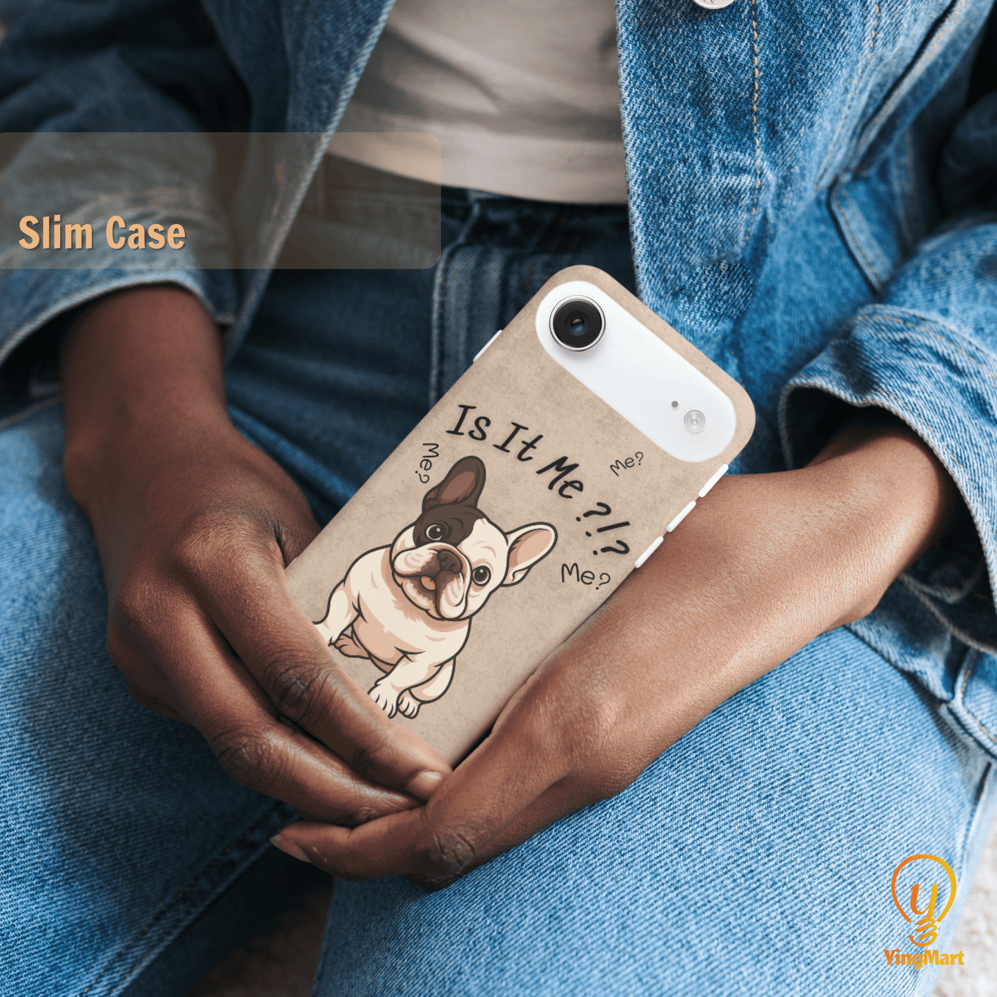 “Is It Me?” Design Custom Pet iPhone 17 Case by YingMart – Personalized Funny Portrait Design, Perfect Gift for Pet Lovers