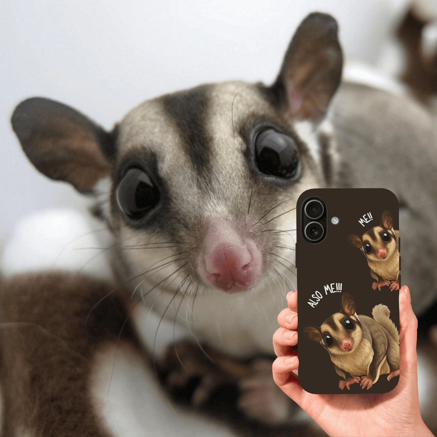 "Also Me" Design Custom Pet iPhone 17 Case – 4 Colors & 4 Patterns by YingMart, Personalized Pet Portrait Protective Cover for Dog Lovers