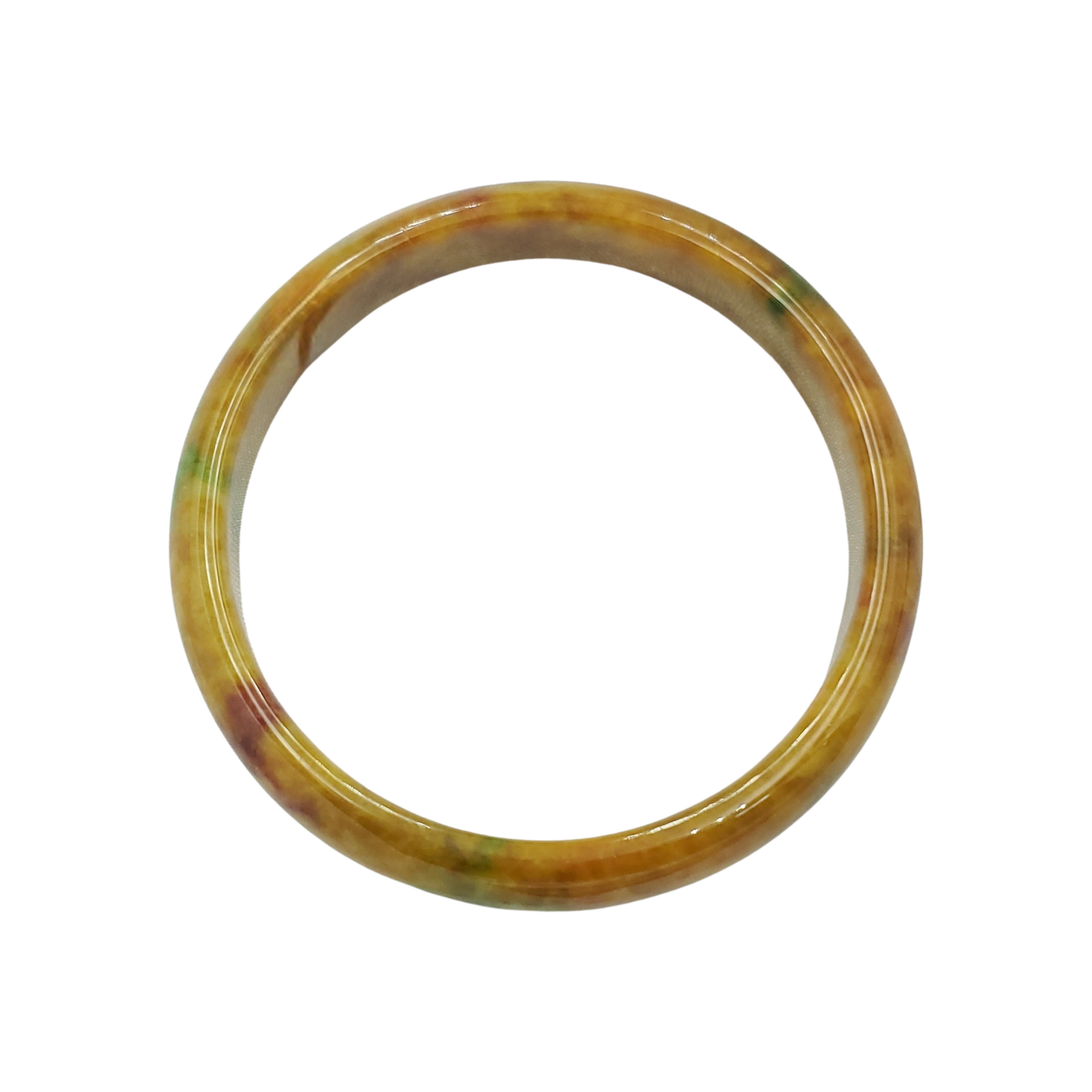 High Quality 48-72mm Jadeite Jade Bangle, Yellow Mixed Green Brown Spot, Burmese, Feng Shui Jewelry, Gift for Mom