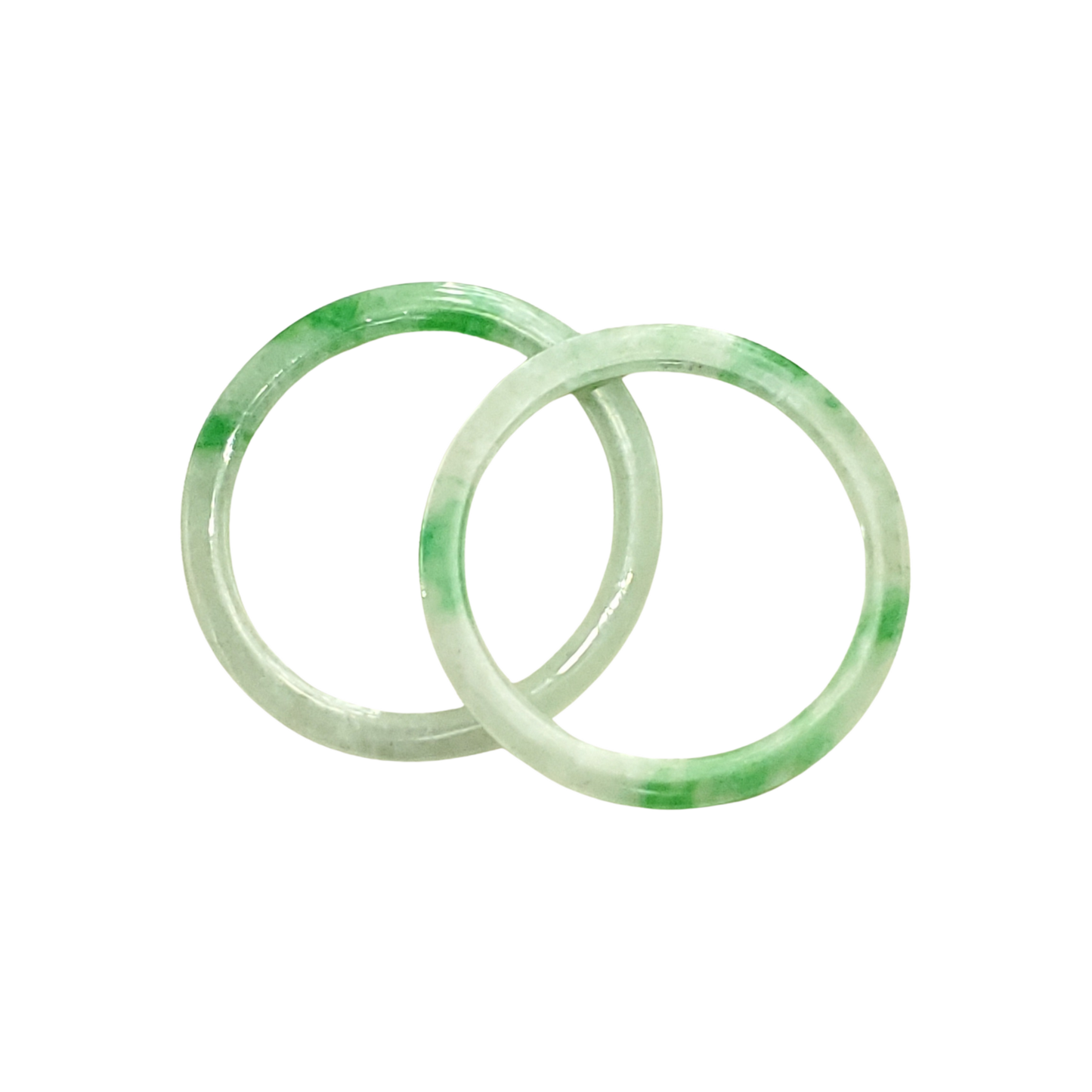 High Quality 48–72mm Natural-Colour Jade Cert No. B White Green YingMart Jadeite Bangle Burmese Gift for Her Sister Mother Grandma
