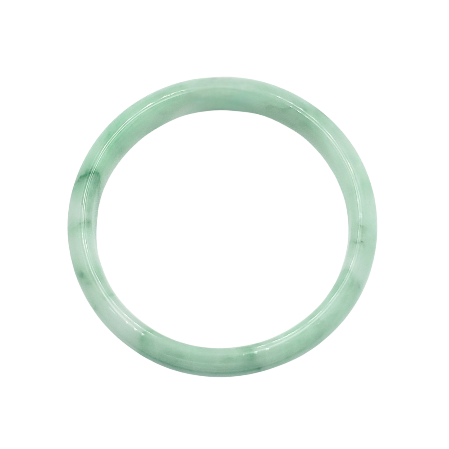 High Quality 48–72mm Jadeite Jade White to Green YingMart Bangle Gift for Her Mom Sister Grandma Mens Feng Shui Personalized