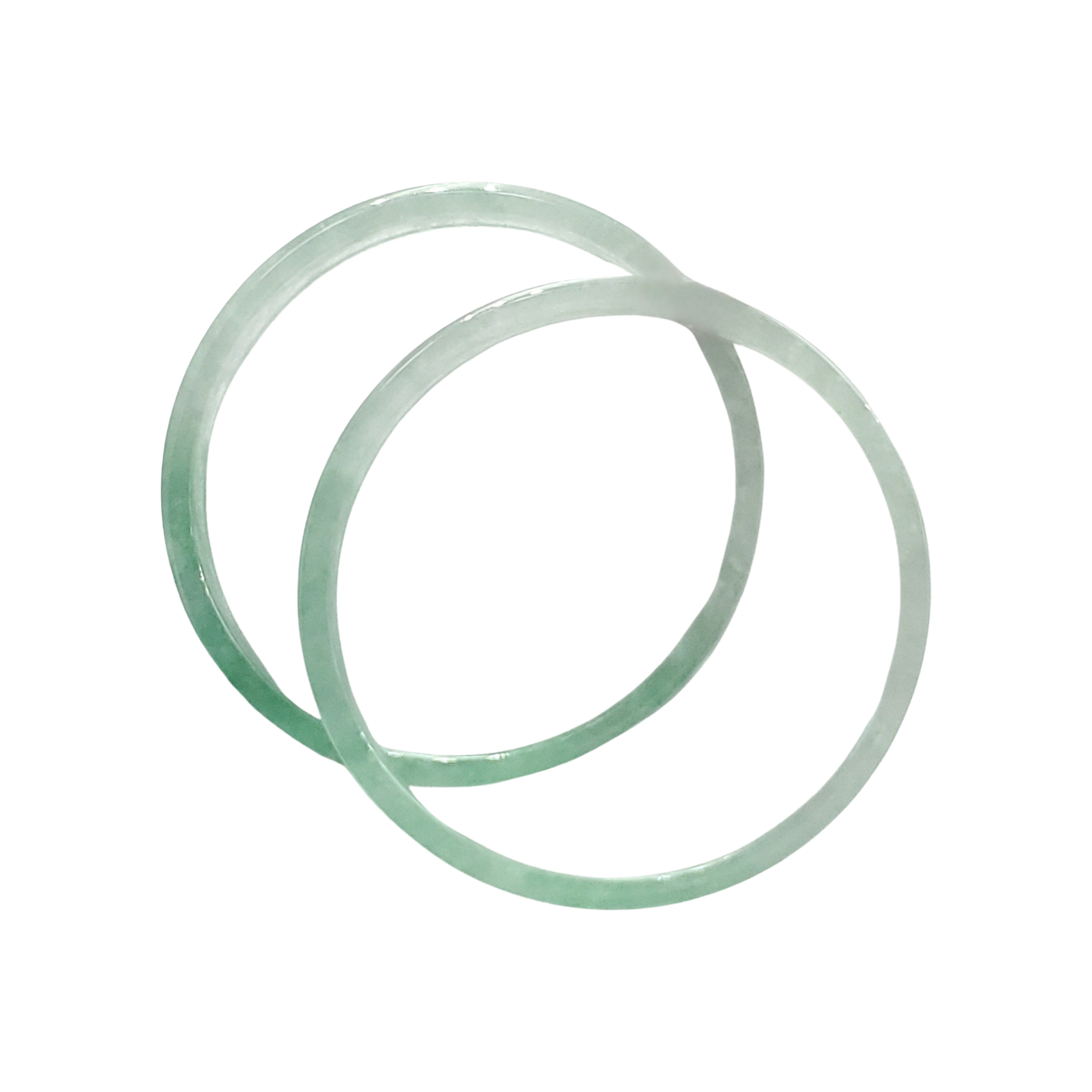 High Quality 48–72mm Jadeite Jade Green White Bangle Bracelets Gift for Her Mom Grandma Feng Shui Personalized Jewelry